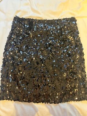 Vince Black Sequin Mini Skirt